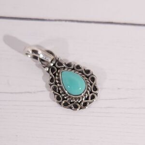 Sonoran Blue Turquoise Pendant in Sterling Silver